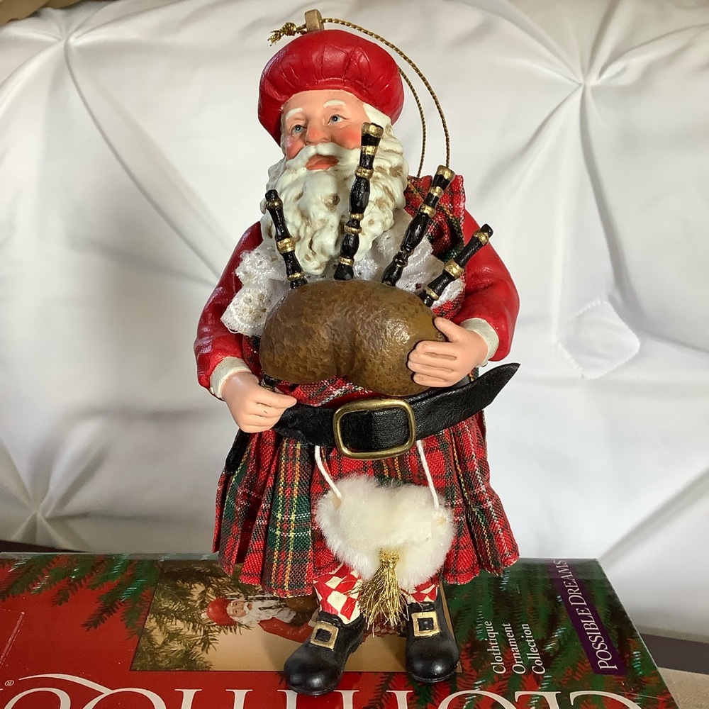 Scottish Santa Ornament